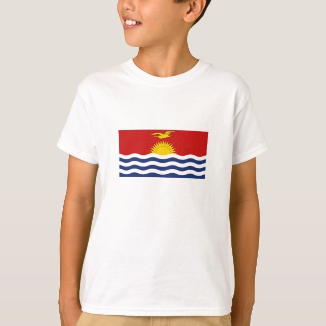 Kiribati Flagga T Shirt (Framsida)