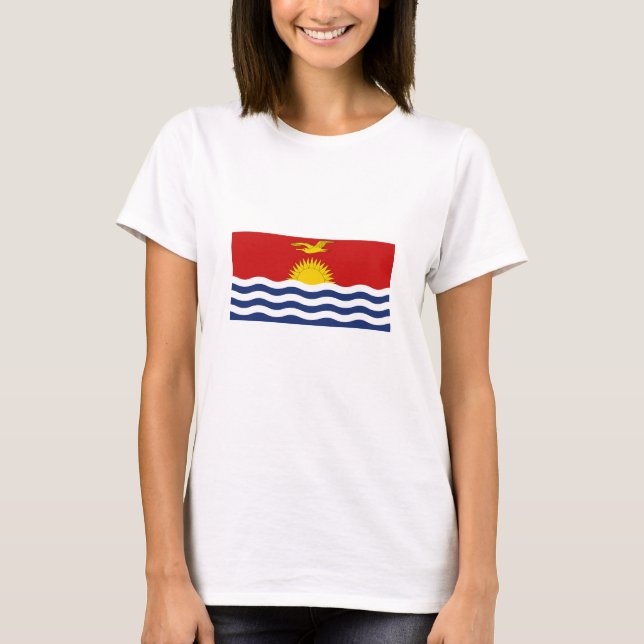 Kiribati Flagga T Shirt (Framsida)