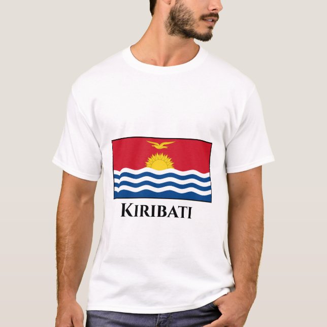 Kiribati Flagga T Shirt (Framsida)