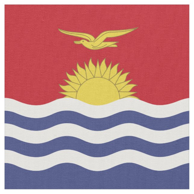 Kiribati flagga tyg (Närbild)