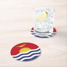 Kiribati flagga underlägg papper rund