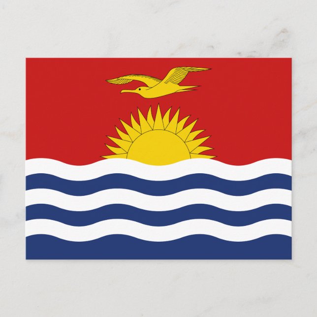 Kiribati-flagga Vykort (Framsida)