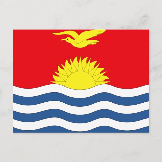 Kiribati Flagga Vykort (Framsida)