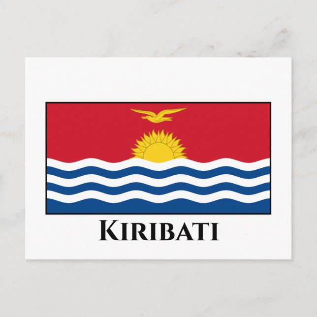 Kiribati Flagga Vykort (Framsida)