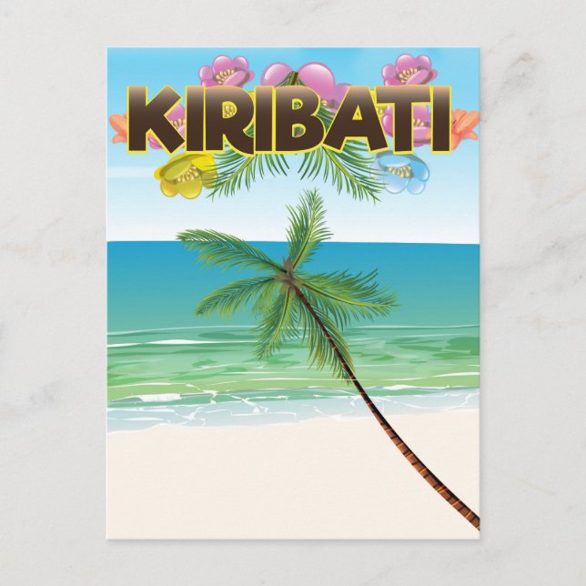 Kiribati-öarnas resaffisch vykort (Framsida)