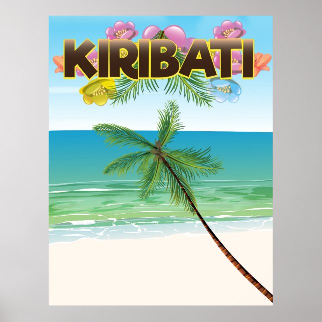 Kiribati-öarnas reseaffisch poster (Framsidan)