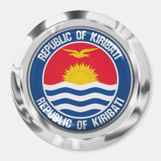 Kiribati Round Emblem Magnet (Framsidan)