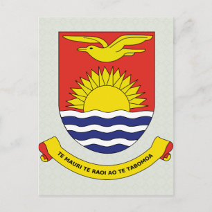 Kiribati statsvapen detalj vykort
