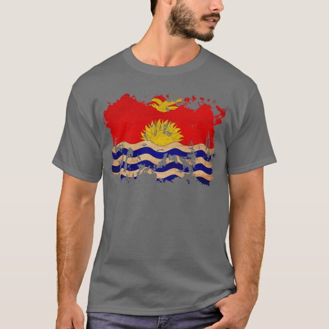 Kiribatisk flagga t shirt (Framsida)