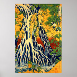 Kirifuri vattenfall på monteringen Kurokami i Poster