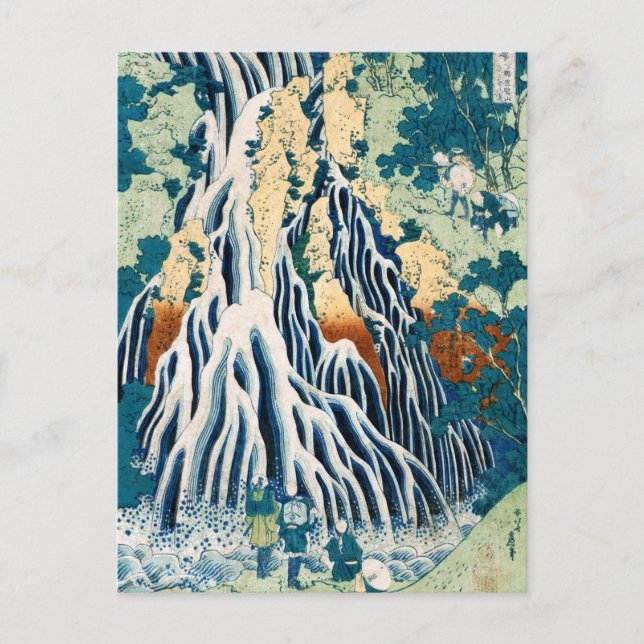 Kirifuri vattenfall vid Kurokami Mountain av Hokus Vykort (Framsida)