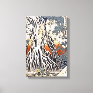 Kirifuri Waterfall på berget Kurokami i Shimotsuke Canvastryck