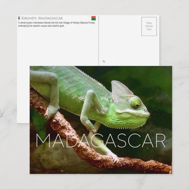 Kirindy, Madagaskar Resebrevkort Vykort (Fram/baksida)