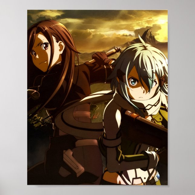 Kirito och Sinon Poster (Framsidan)