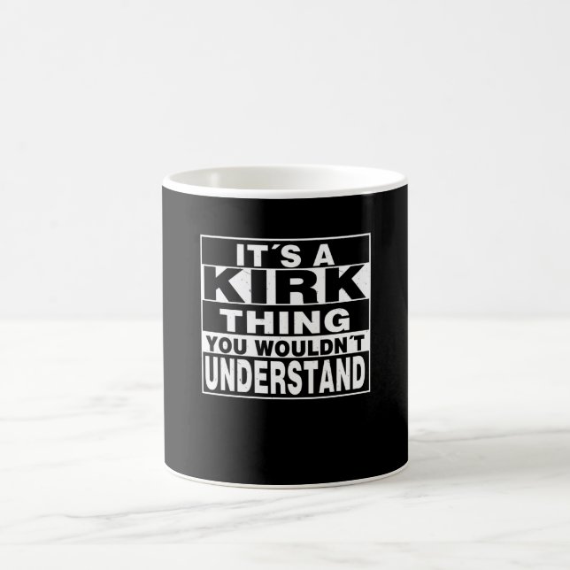 KIRK Surname Personlig Gift Kaffemugg (Center)
