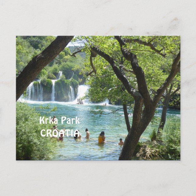 Kirka Waterfalls Kroatien Scenia Travel Vykort (Framsida)