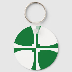 Kirkcudbrightshire-nyckelring med flagga nyckelring