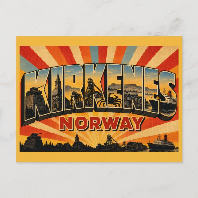 Kirkenes Norge-monument Vykort (Framsida)