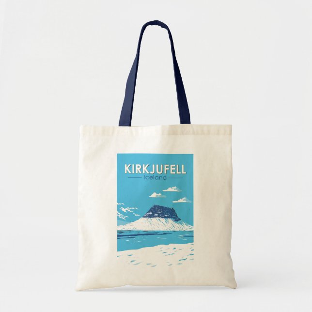 Kirkjuföll Island Travel Art Vintage Tygkasse (Framsidan)
