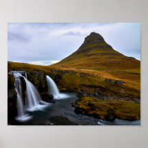 Kirkjuföll, islandets landskap poster