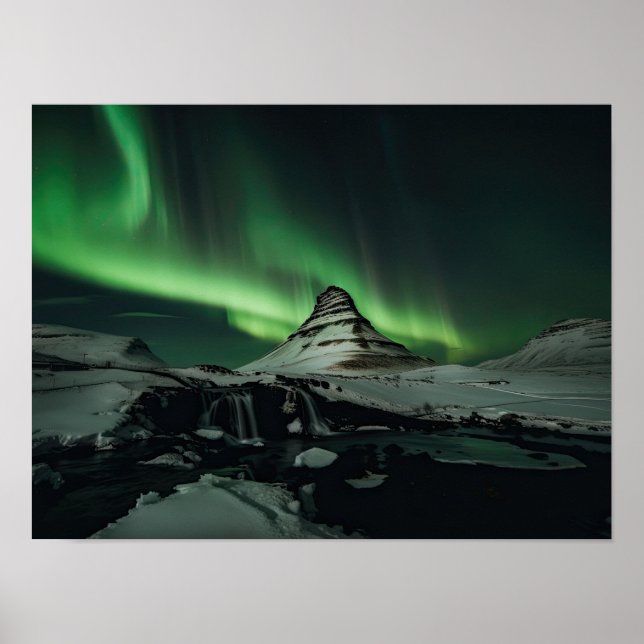 Kirkjuföll och norra ljus poster (Framsidan)