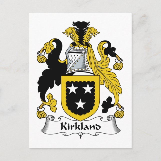 Kirkland Family Crest Vykort (Framsida)