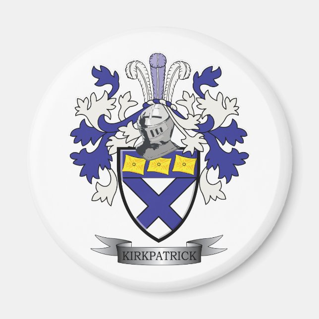 Kirkpatrick Family Crest Jackar om Arm Magnet (Framsidan)