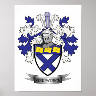 Kirkpatrick Family Crest Jackar om Arm Poster