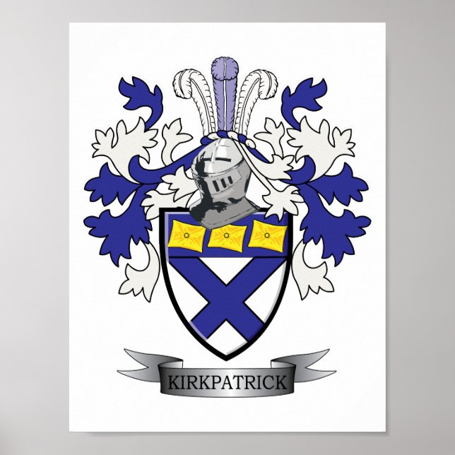 Kirkpatrick Family Crest Jackar om Arm Poster (Framsidan)