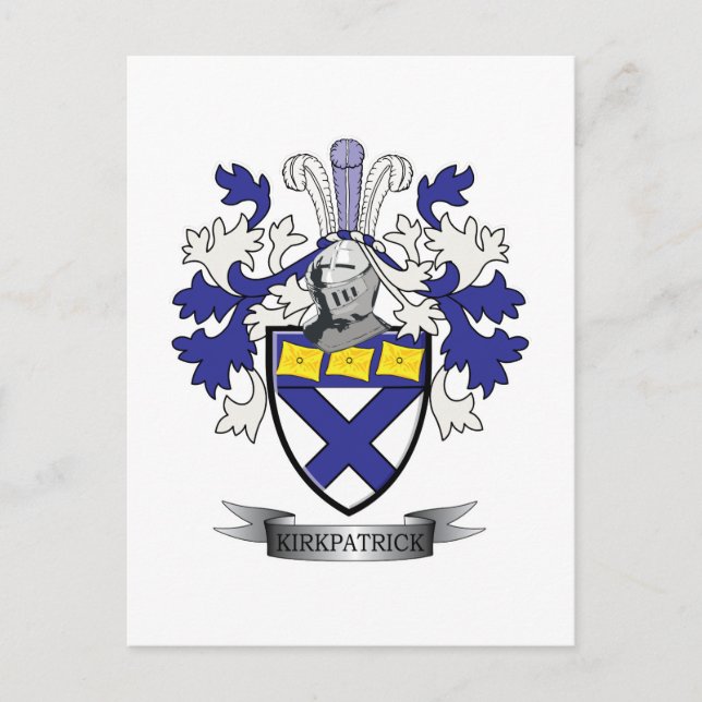 Kirkpatrick Family Crest Jackar om Arm Vykort (Framsida)