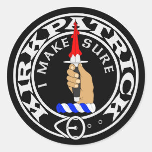 Kirkpatrick-vapensköld Runt Klistermärke