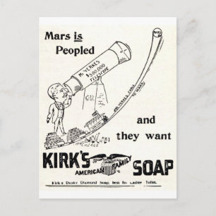 Kirk's Soap Campy Ad om MARS Vykort