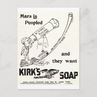 Kirk's Soap Campy Ad om MARS Vykort