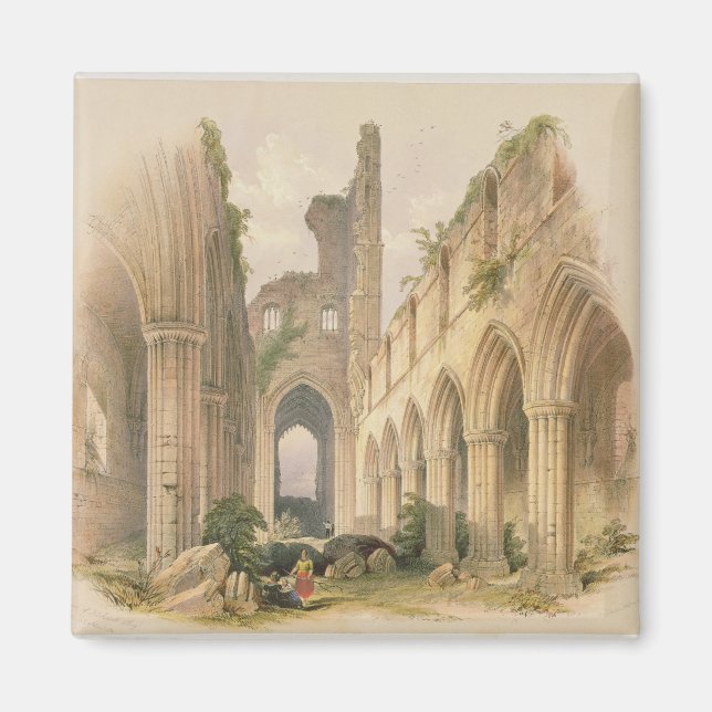Kirkstall Abbey, Nave och Choir från "The Mon" Magnet (Framsidan)