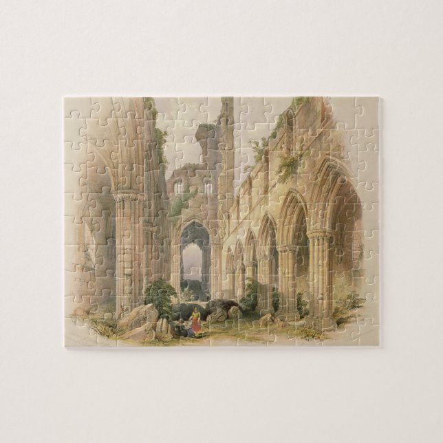 Kirkstall Abbey, skeppet och kör, från 'Måndagen Pussel (Horisontell)