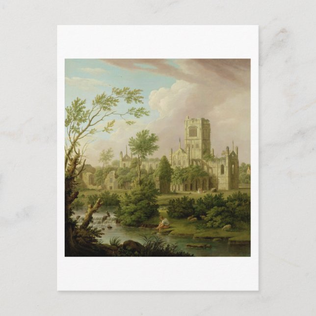 Kirkstall Abbey, Yorkshire, 1747 (olja på canvas) Vykort (Framsida)