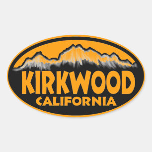 Kirkwood California orange oval-klistermärken Ovalt Klistermärke