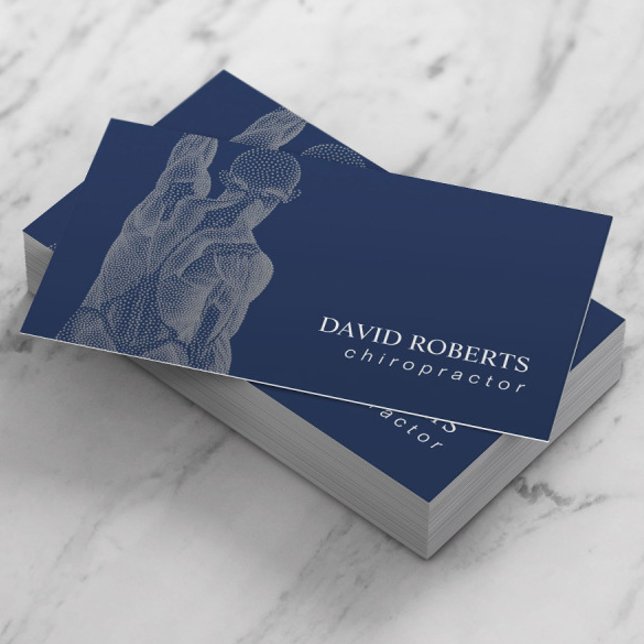Kiropraktik Kiropraktor Massage Terapi Navy Visitkort (Skapare uppladdad)