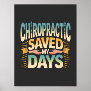 Kiropraktisk Healing och Ryggsmärta Lättnad Poster