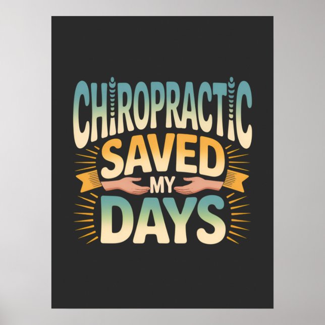 Kiropraktisk Healing och Ryggsmärta Lättnad Poster (Framsidan)