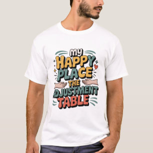 Kiropraktisk justeringslycka för lindring av ryggs t shirt