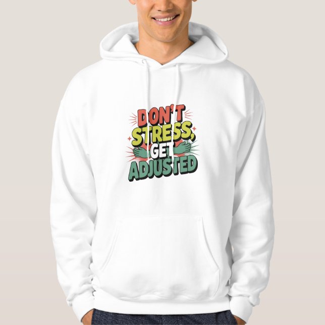 Kiropraktisk Stresslindring Ryggjustering Present Hoodie (Framsida)