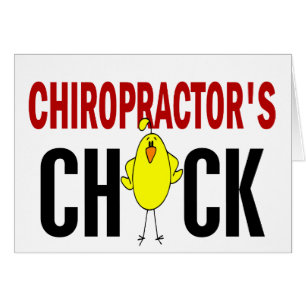 Kiropraktor chick hälsningskort
