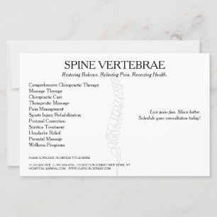 Kiropraktor Licensierad massageterapeut Broschyr