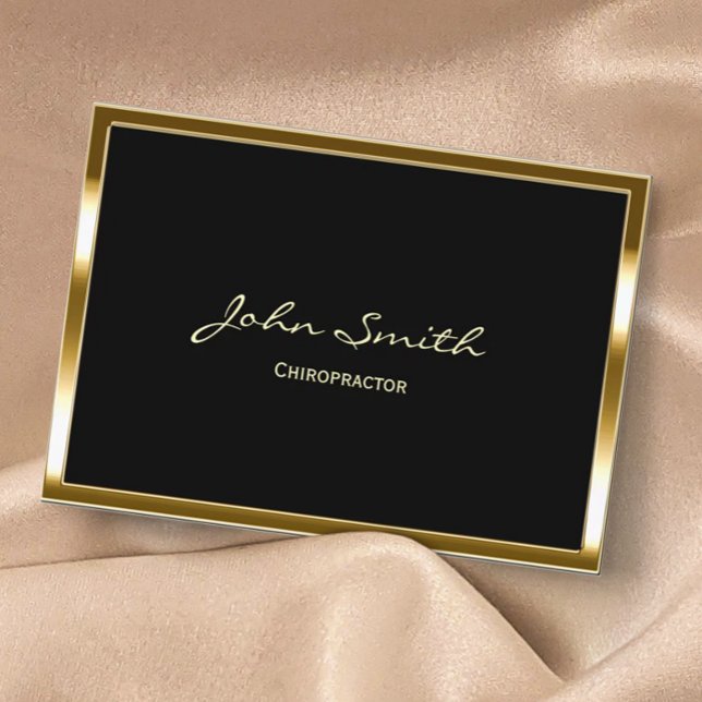 Kiropraktor Professionell Guld Kant Visitkort (Skapare uppladdad)