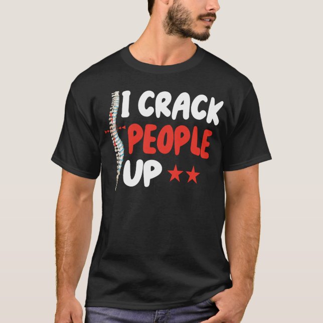Kiropraktor Spricker Folk Rolig Kiroprakt T-Shirt (Framsida)