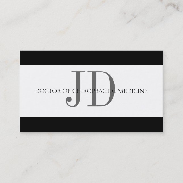 Kiropraktorrandvit/vit Visitkort (Framsida)