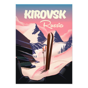 Kirovsk Rysk skidreseaffisch Fototryck