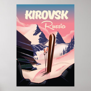 Kirovsk Rysk skidreseaffisch Poster