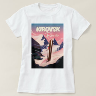 Kirovsk Rysk skidreseaffisch T Shirt